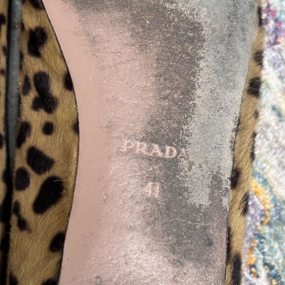 Prada Pony Leopard Flats - Picture 5 of 13